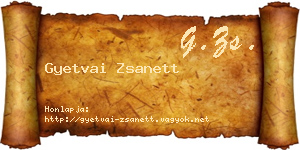 Gyetvai Zsanett névjegykártya